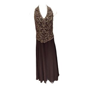 Jkara New York Beaded Long Woman’s Dress Size 6 EUC